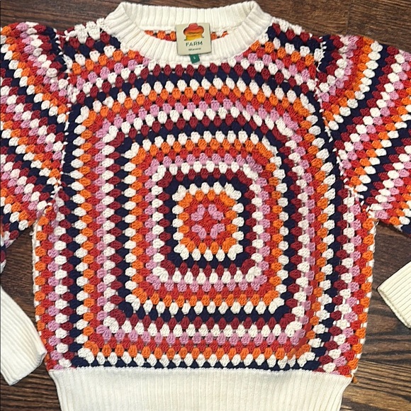 Farm Rio, Colorful Crochet Women's Sweater, Size Large (221) - Picture 3 of 6